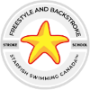 white swimming badge