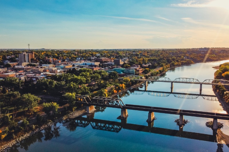 Summer view of the bridges