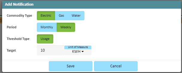 Example of Add Notification Screen Screenshot example of Add Notification Screen