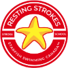 red swimming badge